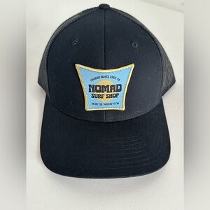 NWT Nomad Surf Shop Adjustable Trucker Hat One Size Fits Most Black Blue